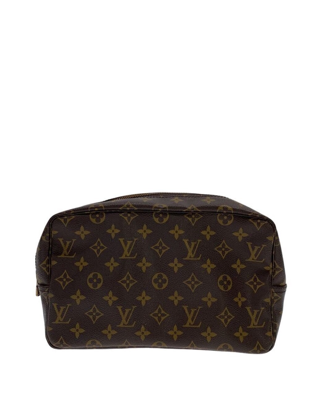 LOUIS VUITTON Trousse Toilette Canvas Interior Top Brown All over